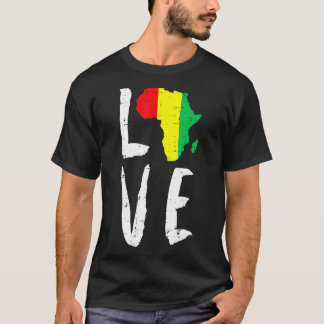 Liebe Afrika Schwarze Geschichte Monat Afrikanisch T-Shirt