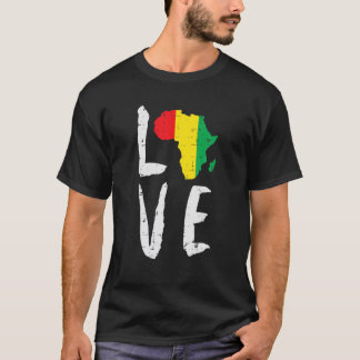 Liebe Afrika Schwarze Geschichte Monat Afrikanisch T-Shirt