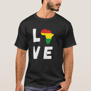 Liebe Afrika Schwarze Geschichte Monat Afrikanisch T-Shirt