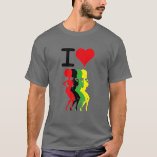 Liebe Afrika Schwarze Geschichte Monat Afrikanisch T-Shirt