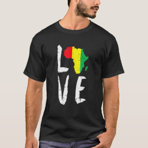 Liebe Afrika Schwarze Geschichte Monat Afrikanisch T-Shirt