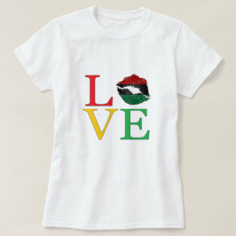 LIEBE Afrozentrische Lippen T - Shirt