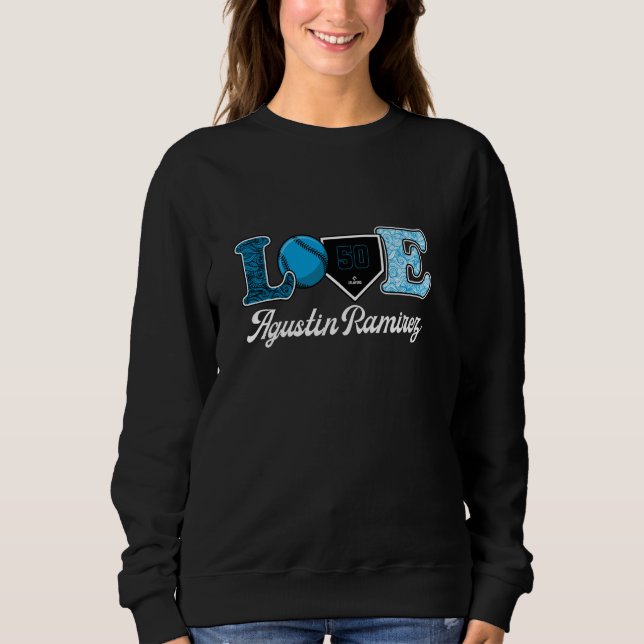 Liebe Agustin Ramirez Miami Baseball MLBPA Sweatshirt (Vorderseite)
