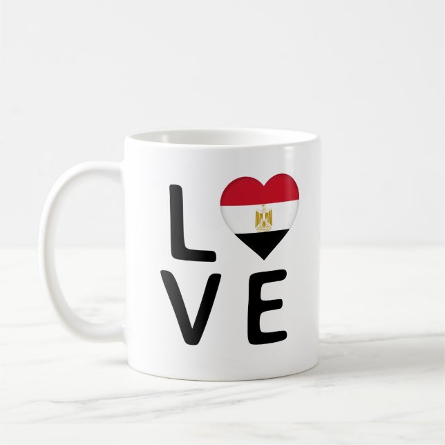 Liebe - Ägyptische Flagge Kaffeetasse (Links)