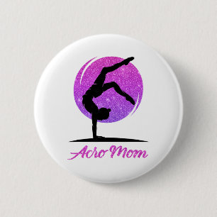 Liebe Akro-Yoga, Akro-Tanz, Akro-Tänzer-Mutter Button