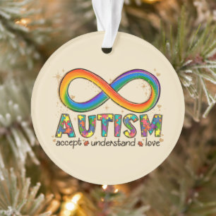 Liebe akzeptieren - Unendlichkeit des Autismus Ornament