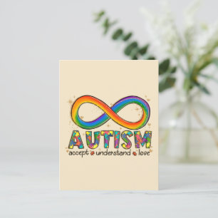 Liebe akzeptieren - Unendlichkeit des Autismus Postkarte