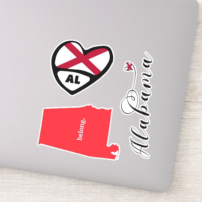 Liebe Alabama, Die Ausschneiden von Decals, 3 vers Aufkleber (Detail)