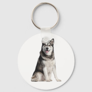 Liebe Alaskan Malamute Welpe Hund Schlüsselanhänge Schlüsselanhänger