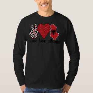 Liebe Albanien Stolze albanische Flagge Albanische T-Shirt