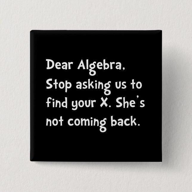 Liebe Algebra Button (Vorderseite)