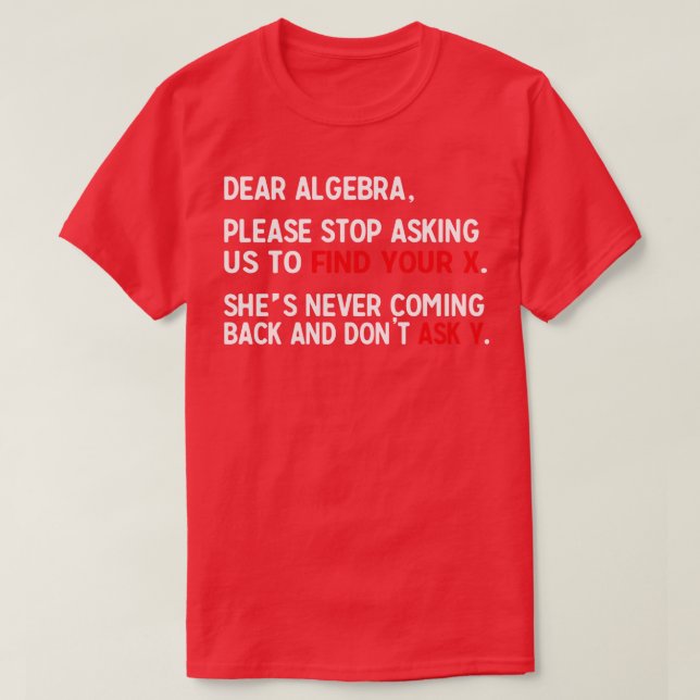 Liebe Algebra T-Shirt (Design vorne)