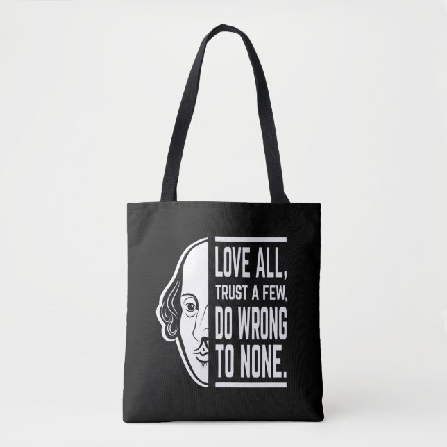 Liebe alle vertrauen ein paar Shakespeare Zitat Th Tasche (Vorderseite)