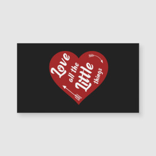 Liebe aller kleinen Dinge, die Design Magnetkarte