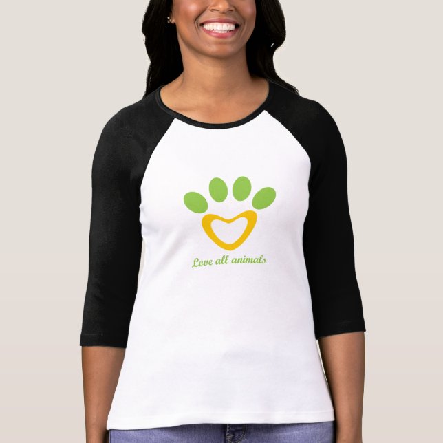 Liebe aller Tiere T-Shirt (Vorderseite)