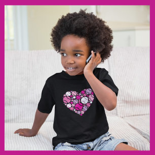 Liebe alles - niedliches Tennisherz Baby T-shirt