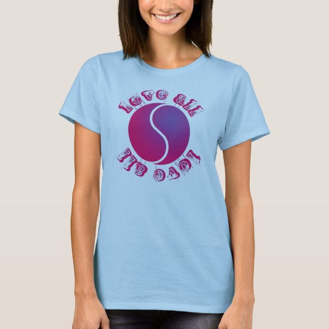 Liebe alles Tennis-T-Shirt T-Shirt (Vorderseite)