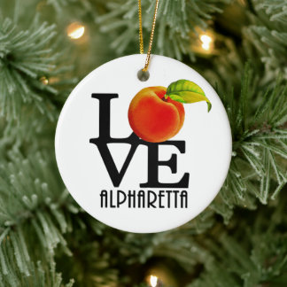 LIEBE Alpharetta Georgia Keramik Ornament