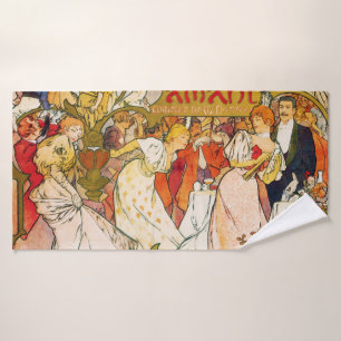 Liebe, Alphonse Mucha Badehandtuch