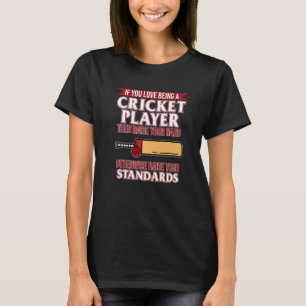 Liebe als Cricket Player Sportteam Trainergrafik T-Shirt