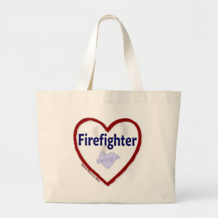 Liebe als Feuerwehrmann Jumbo Stoffbeutel