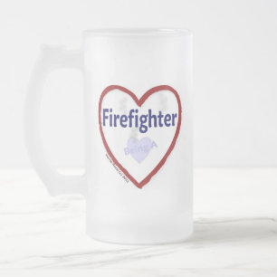Liebe als Feuerwehrmann Mattglas Bierglas