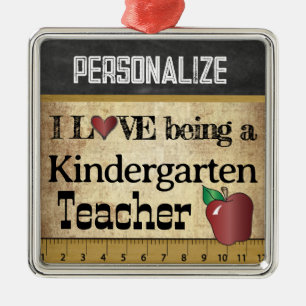 Liebe als Kindergartenlehrerin   VINTAG Ornament Aus Metall
