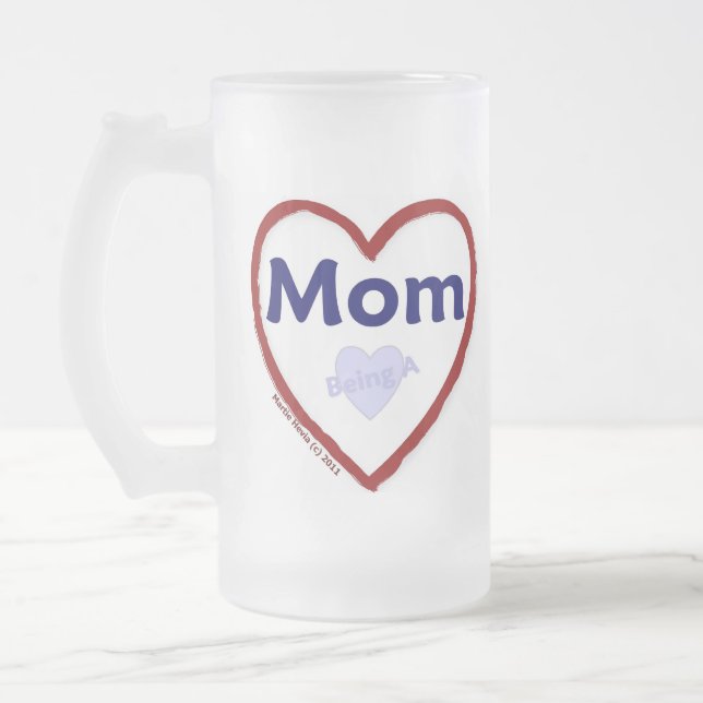 Liebe als Mama Mattglas Bierglas (Links)