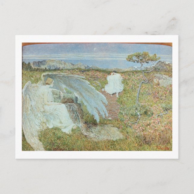 Liebe am Brunnen des Lebens, 1896 Postkarte (Vorderseite)