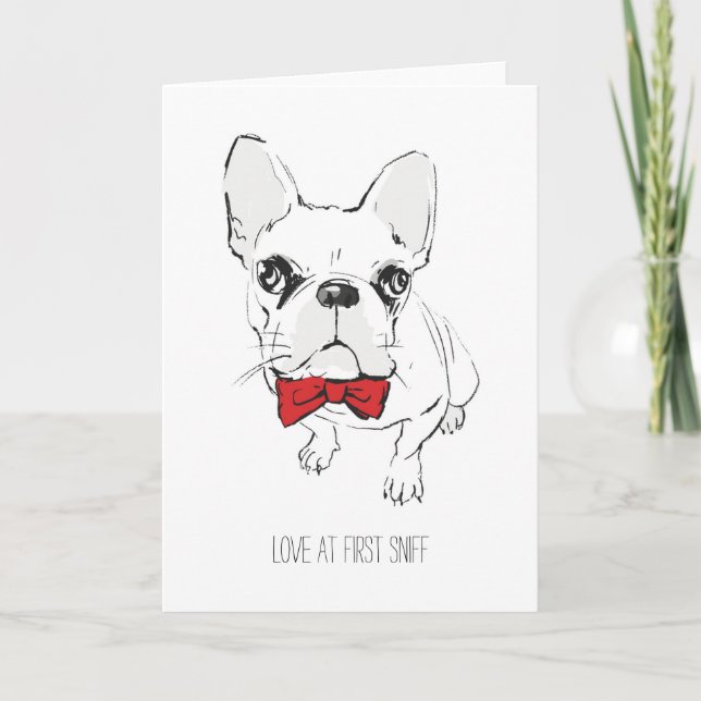 "Liebe am ersten Atemzug" Karte des Valentines (Vorderseite)