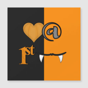 Liebe am ersten Biss Halloween Magnetkarte