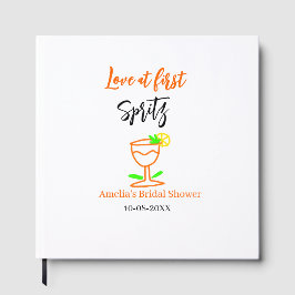 Liebe am ersten Spritz Orange Black Brautparty GL Gästebuch