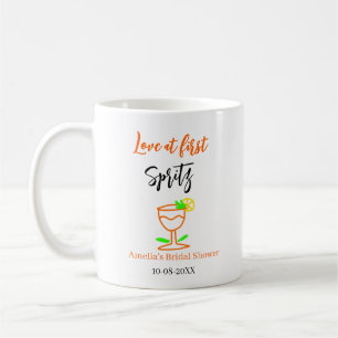 Liebe am ersten Spritz Orange Black Brautparty GL Kaffeetasse
