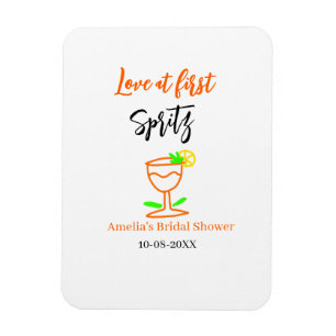 Liebe am ersten Spritz Orange Black Brautparty GL Magnet