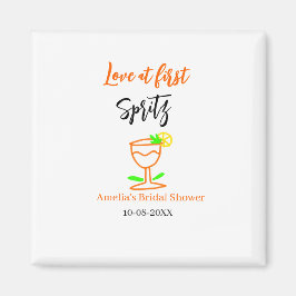 Liebe am ersten Spritz Orange Black Brautparty GL Magnet