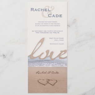 Liebe am Strand Hochzeiten Einladung