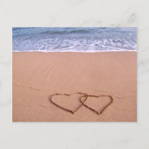 Liebe am Strand Postkarte