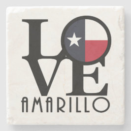 LIEBE Amarillo Texas Steinuntersetzer