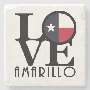 LIEBE Amarillo Texas Steinuntersetzer
