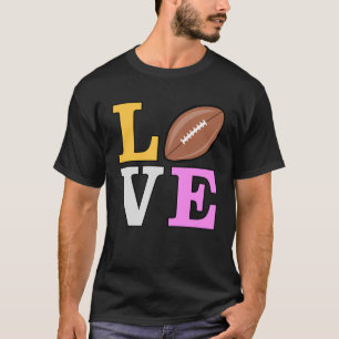 Liebe American Football - Farbige Version 2 T-Shirt