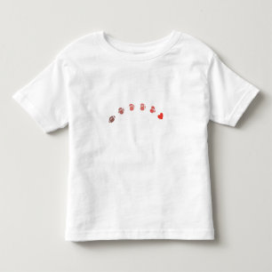 Liebe American Football - Gridiron Fans Herz Kleinkind T-shirt