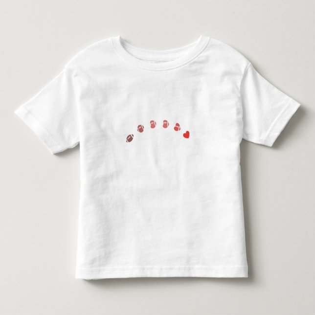 Liebe American Football - Gridiron Fans Herz Kleinkind T-shirt (Vorderseite)