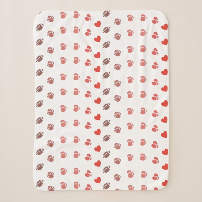 Liebe American Football - Gridiron Fans Herz Sherpadecke (Vorderseite)