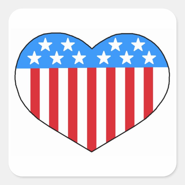 Liebe American Style Sticker (Vorderseite)