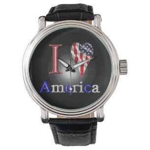 Liebe Amerika Armbanduhr