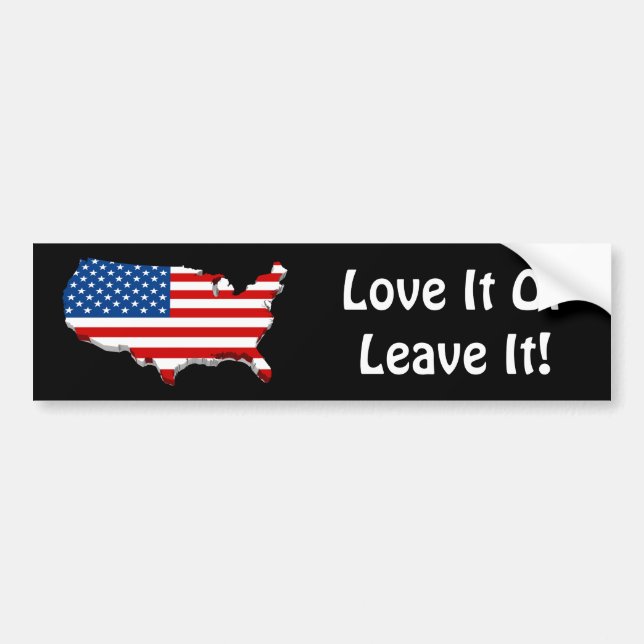 Liebe Amerika Autoaufkleber (Vorne)