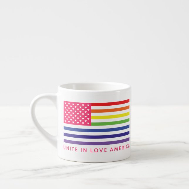 Liebe - Amerika - Flaggengestaltung vereint Espressotasse (Links)