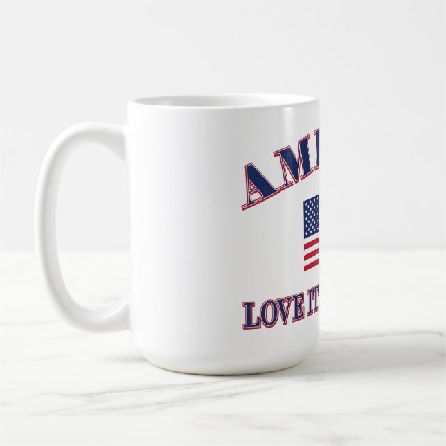 Liebe Amerika oder verlasse es Kaffeetasse (Links)