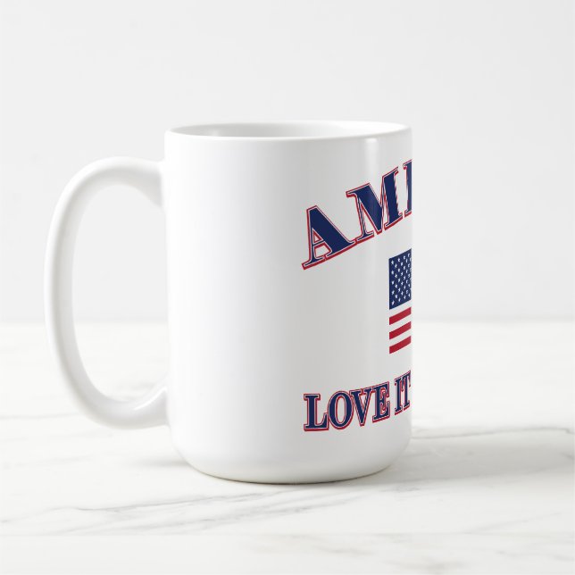 Liebe Amerika oder verlasse es Kaffeetasse (Links)