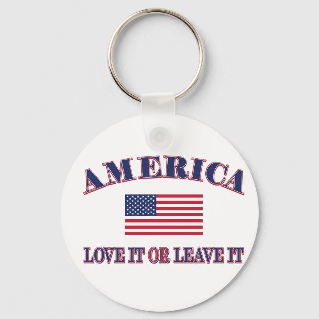 Liebe Amerika oder verlasse es Schlüsselanhänger (Vorderseite)
